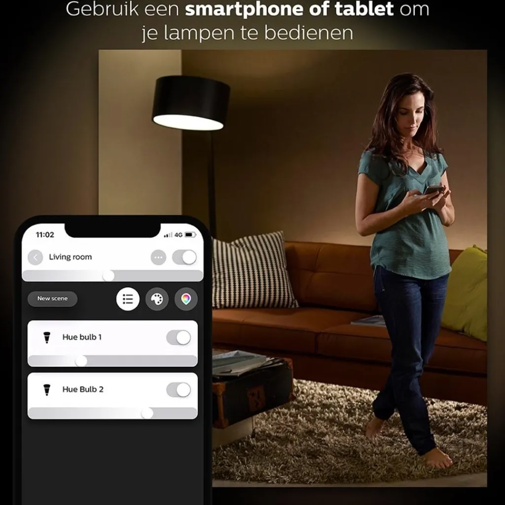 Straluma Philips Hue white starter kit E27 met Bluetooth> Smart lampen|Philips Hue