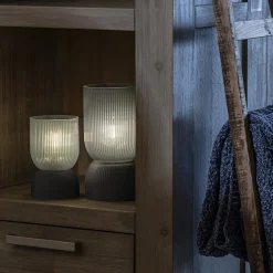 Straluma Phoebe kleine light and living tafellamp blauw-grijs op batterijen><noscript><img width=