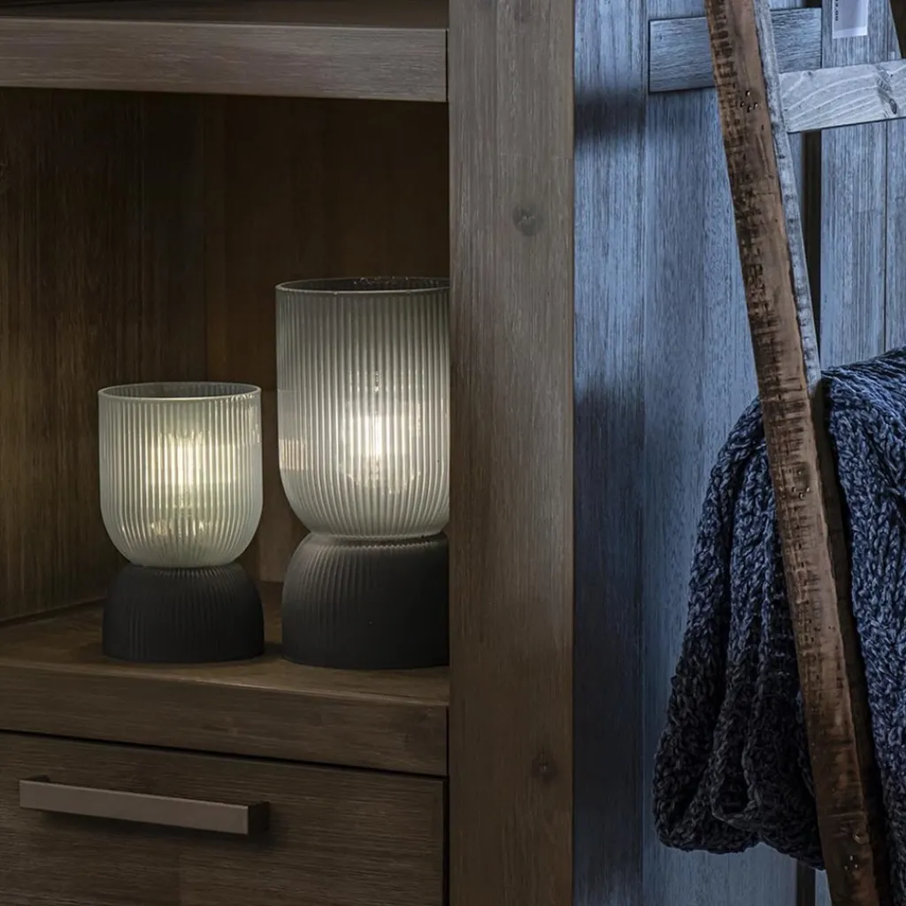 Straluma Phoebe kleine light and living tafellamp blauw-grijs op batterijen> Tafellampen|Light and Living