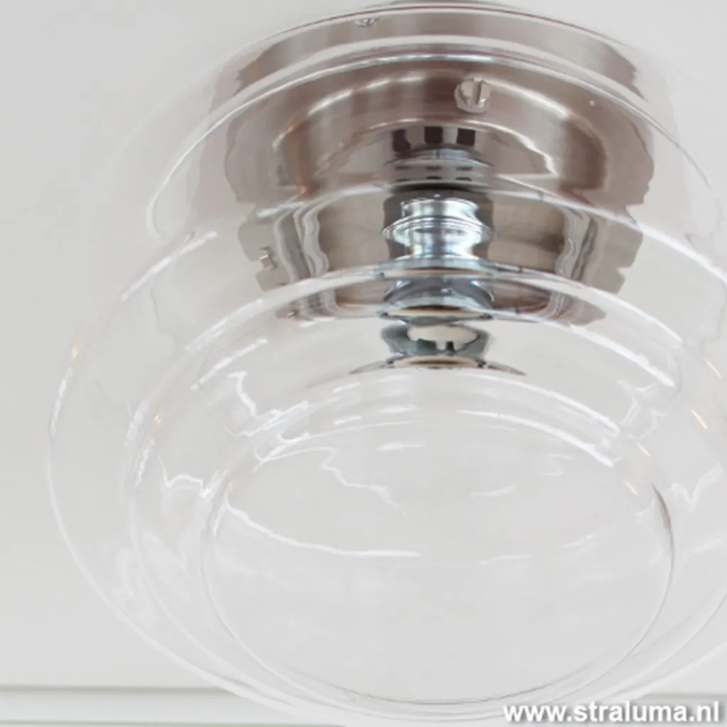 Straluma Plafondlamp Art Deco helder glas> Plafonnières|Woonkamerlampen