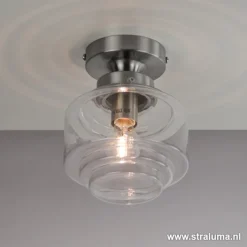 Straluma Plafondlamp Art Deco klein helder glas> Plafonnières|Keukenverlichting