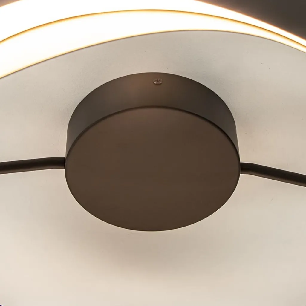 Straluma Plafondlamp Ascoli ring zwart/matgoud> Plafondlampen|Woonkamerlampen