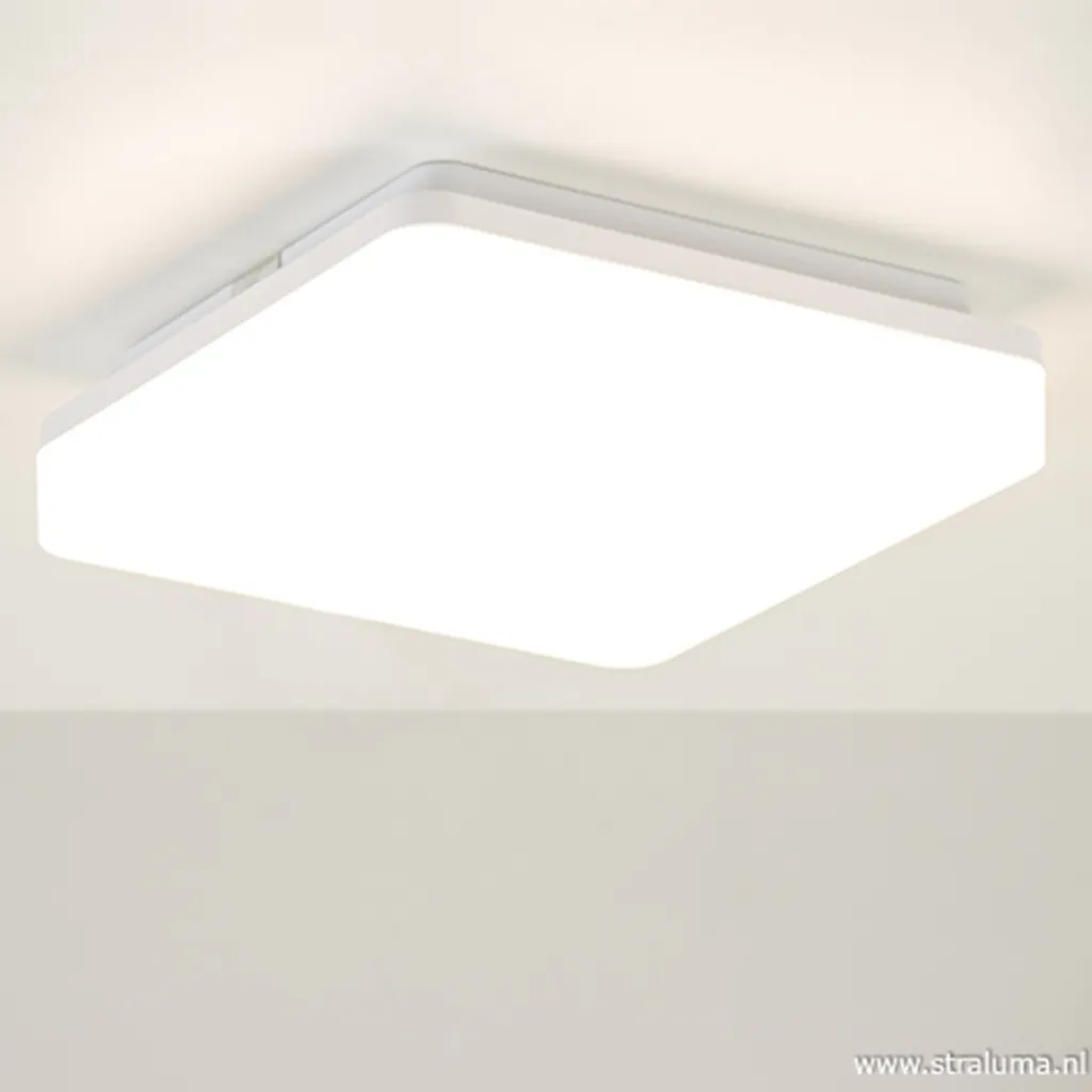 Straluma Plafondlamp Basic Square 26cm wit> Plafondlampen|Plafonnières