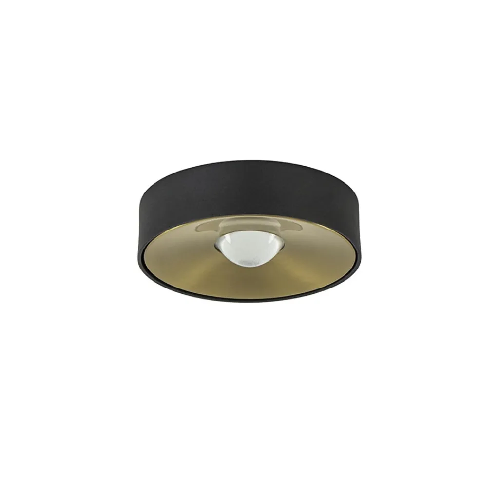 Straluma Plafondlamp Bright 15 zwart/matgoud> Plafondlampen|Opbouwspots
