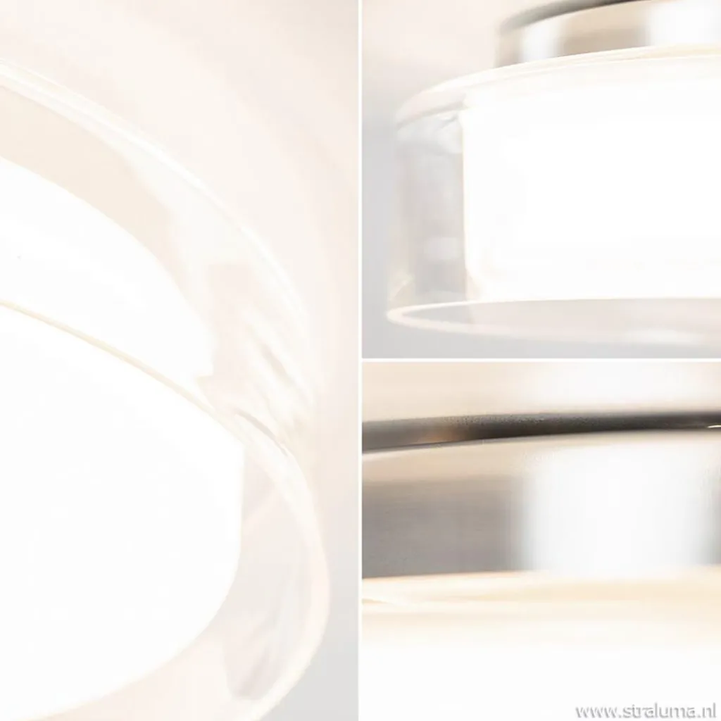 Straluma Plafondlamp chroom/clear IP44 3-step dim> Plafondlampen|Plafonnières