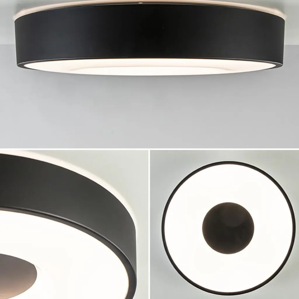 Straluma Plafondlamp Coin 38 zwart + remote CCT> Plafondlampen|Plafonnières