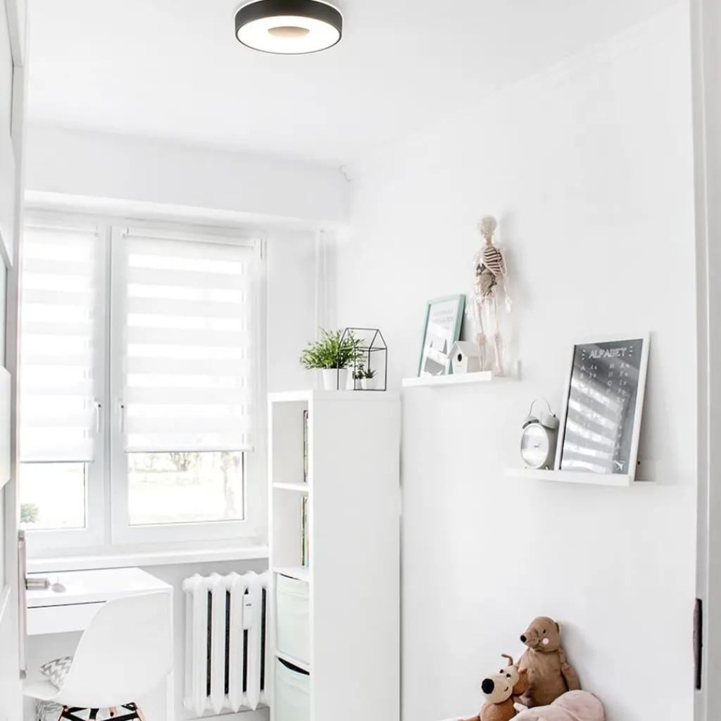 Straluma Plafondlamp Coin 38 zwart + remote CCT> Plafondlampen|Plafonnières