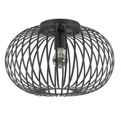 Straluma Plafondlamp donut draad zwart 40cm> Draadlampen|Woonkamerlampen