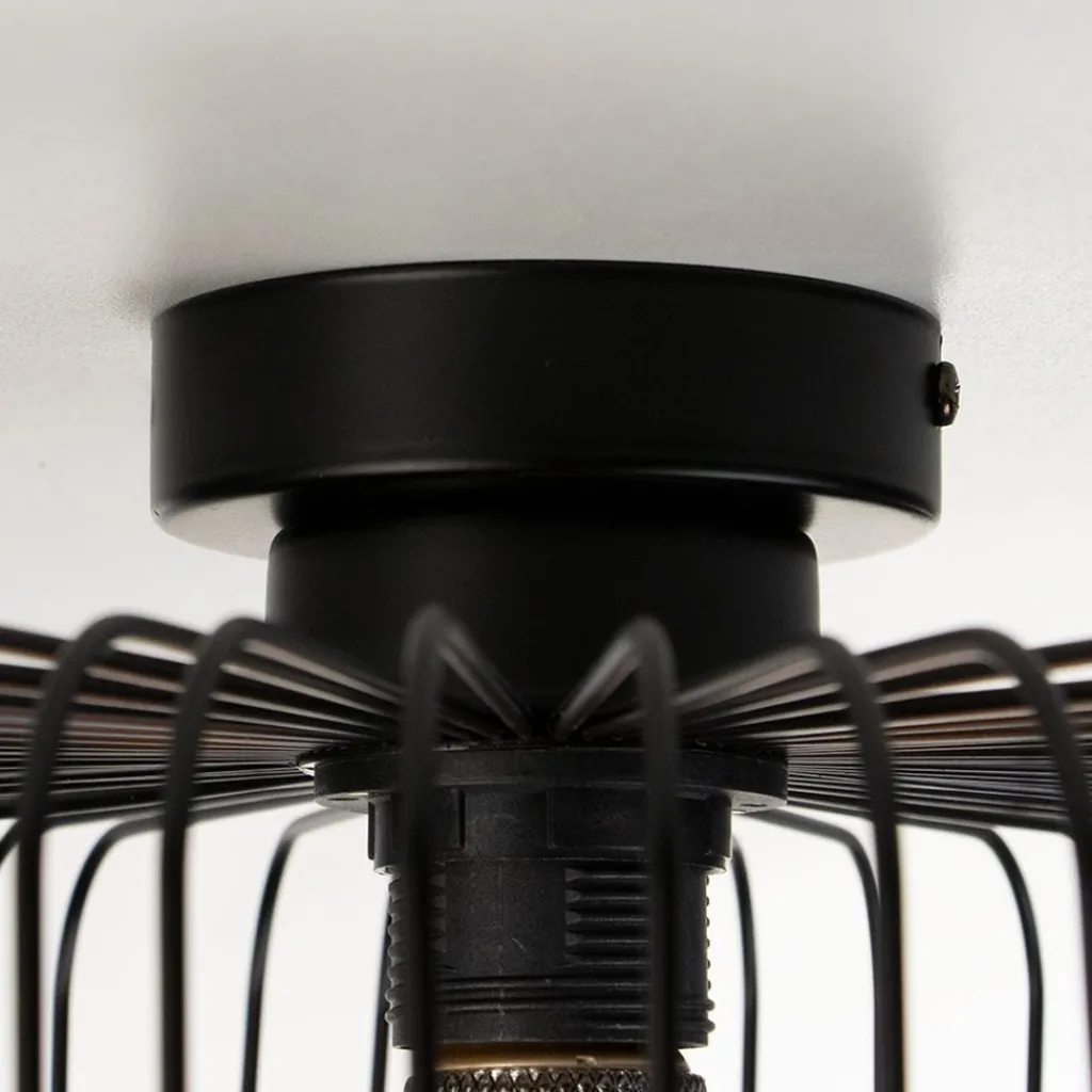 Straluma Plafondlamp draad cilinder zwart 28cm> Plafondlampen|Draadlampen