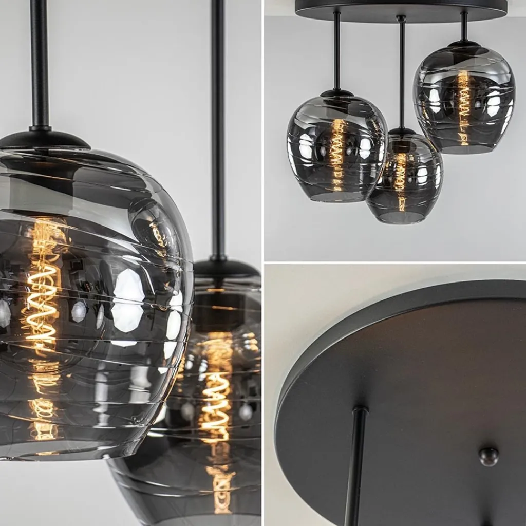 Straluma Plafondlamp Fantasy Apple 3L zwart/smoke> Keukenverlichting|Halverlichting