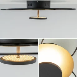 Straluma Plafondlamp Fiore zwart/goud 3-step dim></noscript> Plafondlampen|Plafonnières