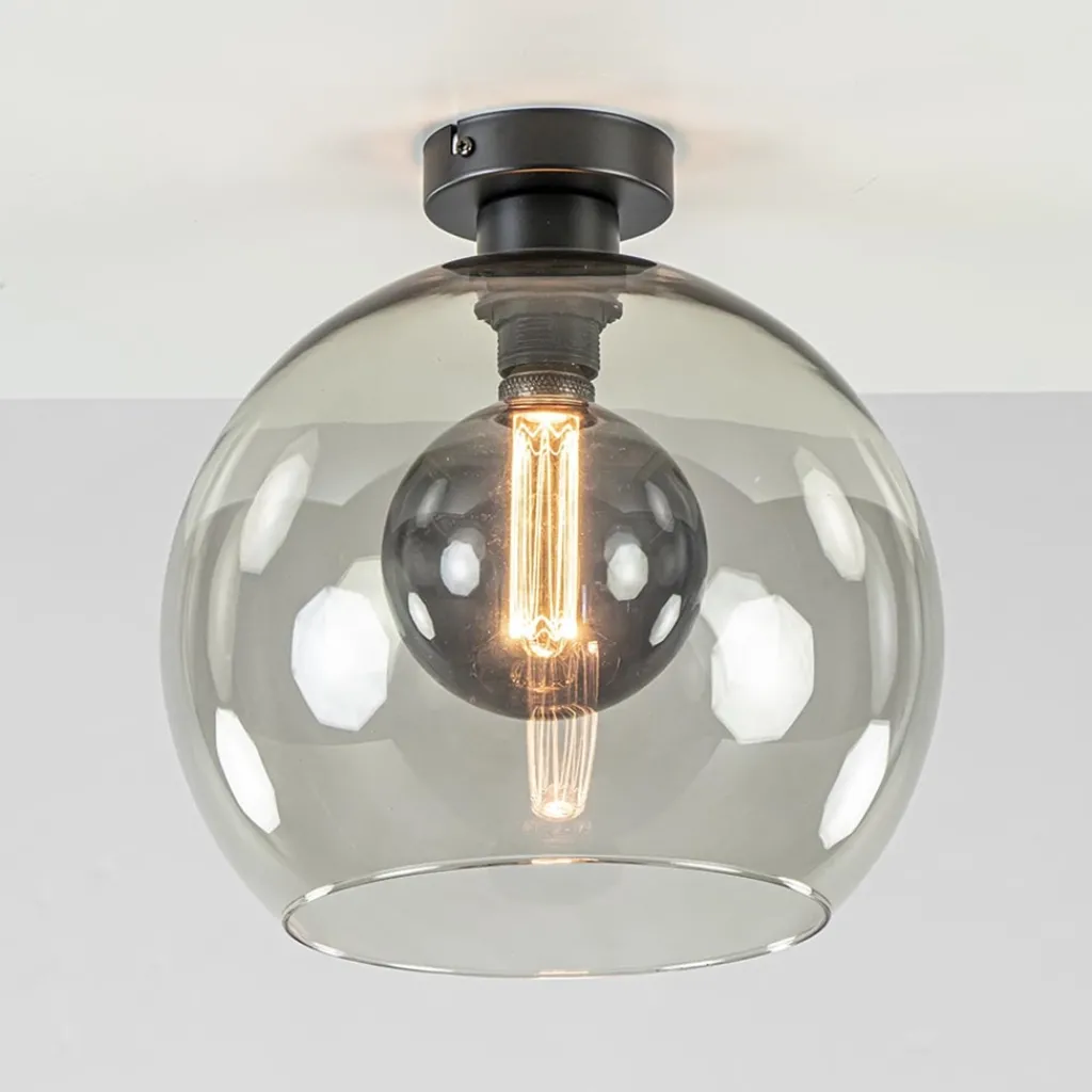 Straluma Plafondlamp globe smoke glas 30cm> Woonkamerlampen|Slaapkamerlampen