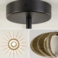Straluma Plafondlamp hout lamellen klein></noscript> Slaapkamerlampen|Keukenverlichting