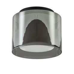Straluma Plafondlamp Ice 23cm zwart/smoke IP44> Keukenverlichting|Badkamerverlichting