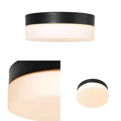 Straluma Plafondlamp Ikaro zwart 18cm 3-step dim><noscript><img width=