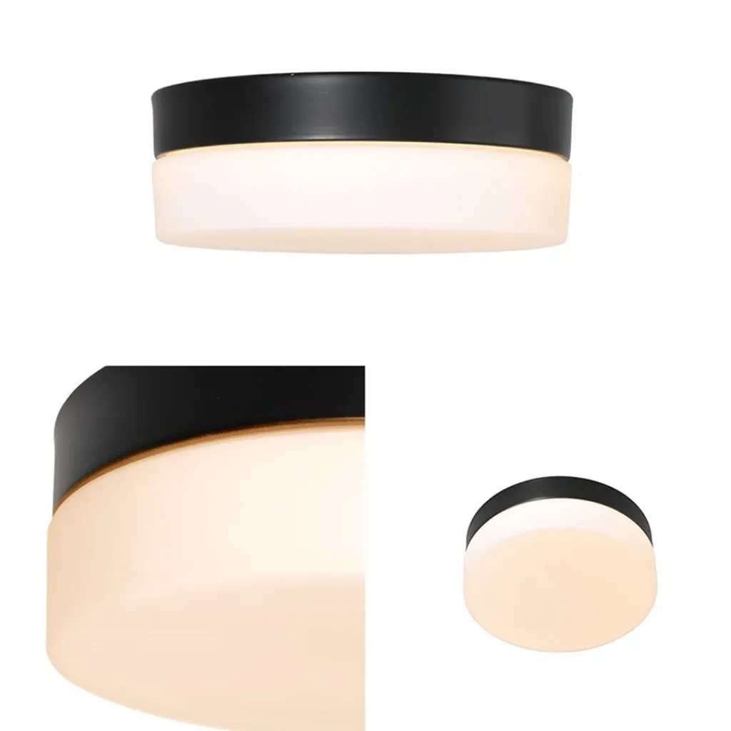 Straluma Plafondlamp Ikaro zwart 18cm 3-step dim> Plafondlampen|Plafonnières