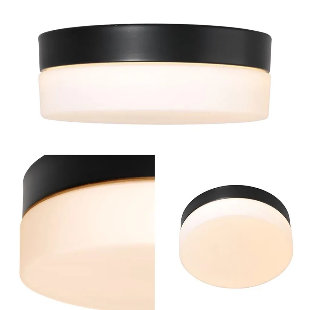 Straluma Plafondlamp Ikaro zwart 24cm 3-step dim> Plafondlampen|Plafonnières