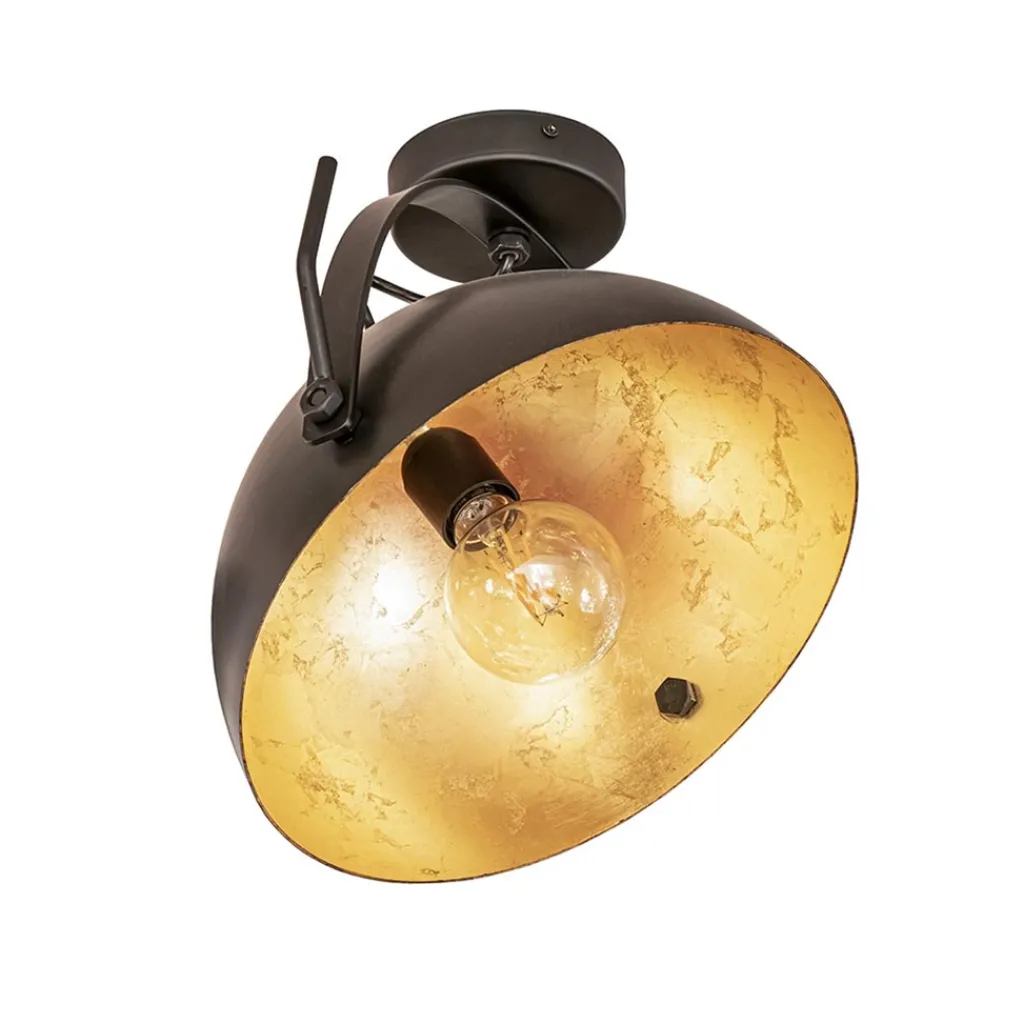 Straluma Plafondlamp koepel 30 cm gunmetal/goldleaf> Plafondlampen|Design Verlichting