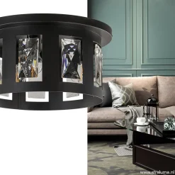 Straluma Plafondlamp Kristall Black met pegels><noscript><img width=