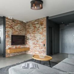 Straluma Plafondlamp 3L cilinder gaas zwart 44cm><noscript><img width=