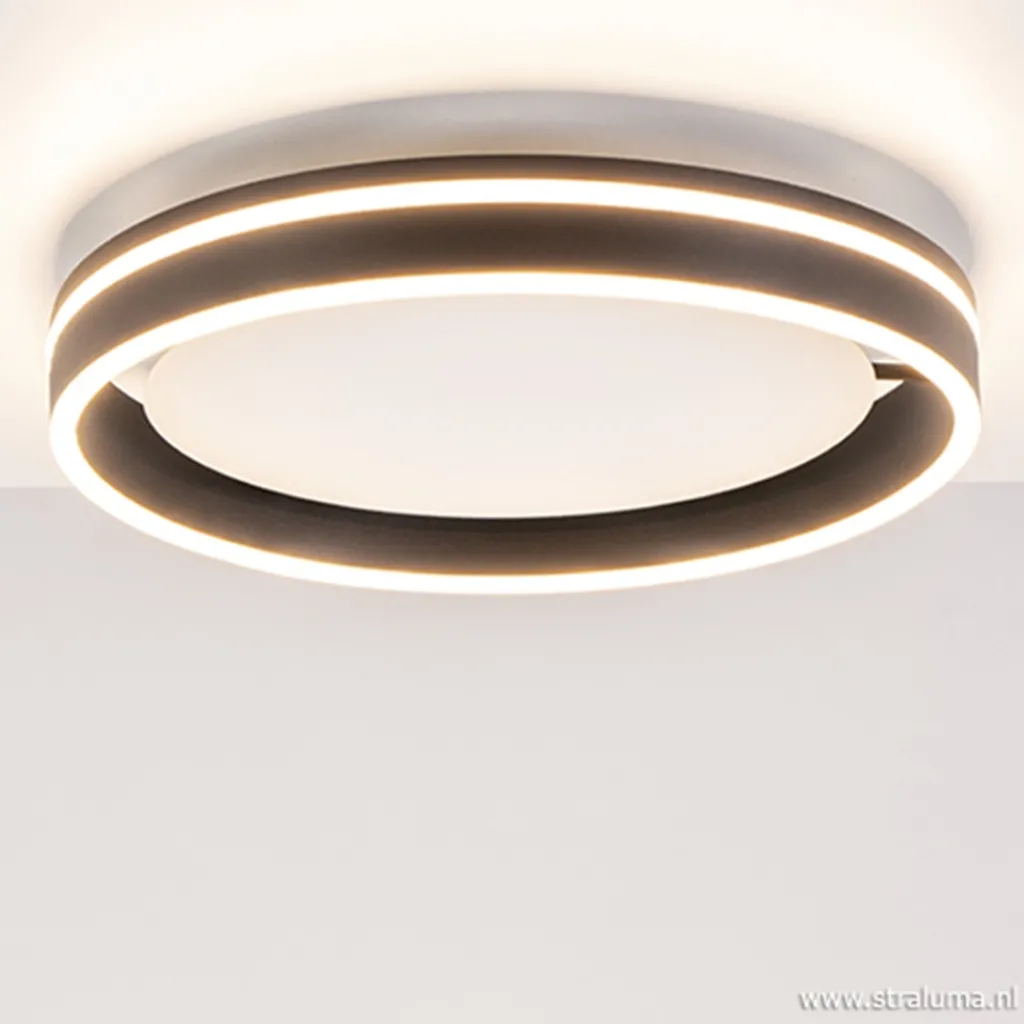 Straluma Plafondlamp Led Cirkel zwart/wit> Plafondlampen|Plafonnières