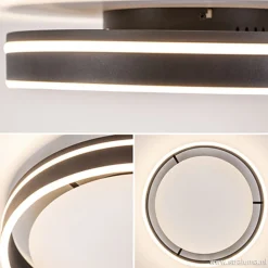 Straluma Plafondlamp Led Cirkel zwart/wit><noscript><img width=
