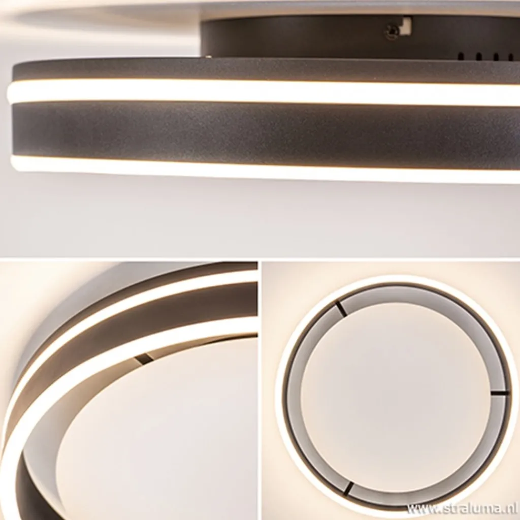 Straluma Plafondlamp Led Cirkel zwart/wit> Plafondlampen|Plafonnières