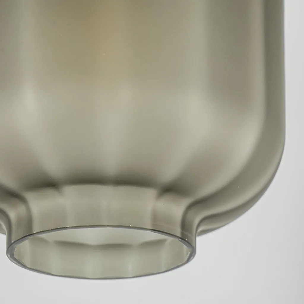 Straluma Plafondlamp Lett zwart + smoke glas 20cm> Plafondlampen|Design Verlichting
