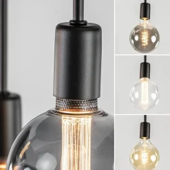 Straluma Plafondlamp 3-lichts zwart ex. e27><noscript><img width=