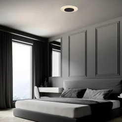 Straluma Plafondlamp Lido zwart 29cm indirect></noscript> Plafondlampen|Plafonnières