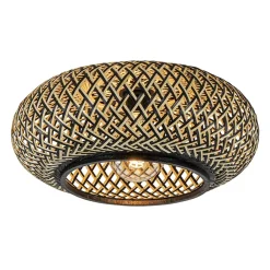 Straluma Plafondlamp Maze bamboe/zwart 40cm> Woonkamerlampen|Slaapkamerlampen