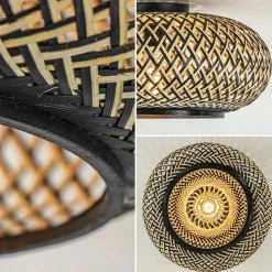 Straluma Plafondlamp Maze bamboe/zwart 40cm><noscript><img width=