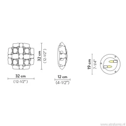 Straluma Plafondlamp Mida multicolor 32cm></noscript> Wandlampen|Slaapkamerlampen