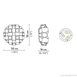 Straluma Plafondlamp Mida silver 50cm><noscript><img width=
