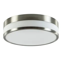 Straluma Plafondlamp nikkel/glas IP44 3-step dim.> Plafondlampen|Plafonnières