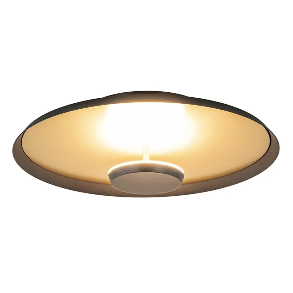 Straluma Plafondlamp Oro 35cm zwart/matgoud> Plafondlampen|Plafonnières