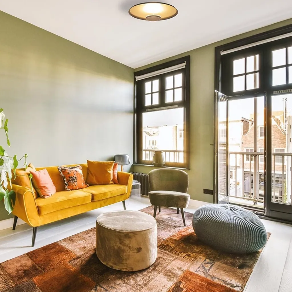 Straluma Plafondlamp Oro 45cm zwart/matgoud> Plafondlampen|Plafonnières