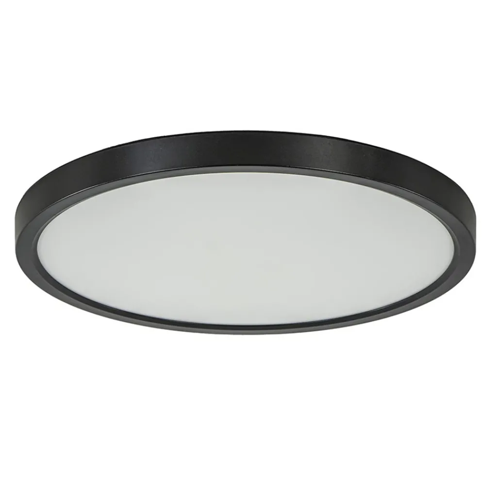 Straluma Plafondlamp Piatto 30 zwart + bew.sensor> Plafondlampen|Plafonnières