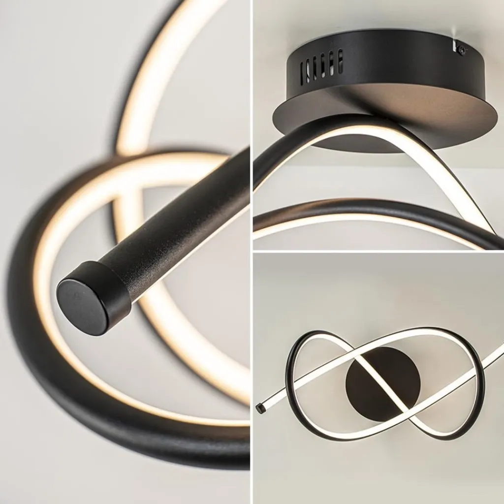 Straluma Plafondlamp Plaza zwart 3-switchdim> Plafondlampen|Woonkamerlampen