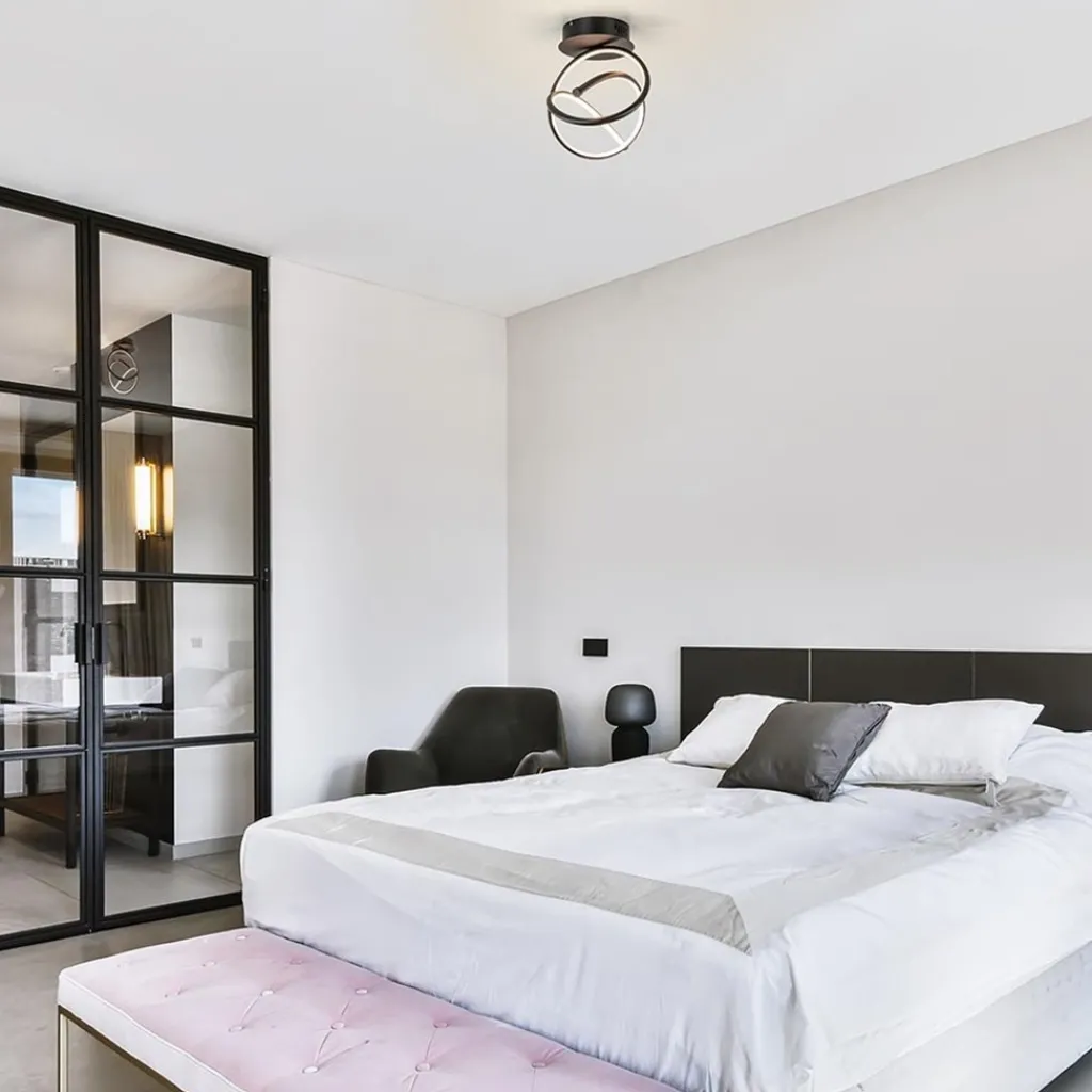 Straluma Plafondlamp Plaza zwart 3-switchdim> Plafondlampen|Woonkamerlampen