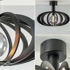 Straluma Plafondlamp Plywood zwart hout></noscript> Keukenverlichting|Plafondlampen