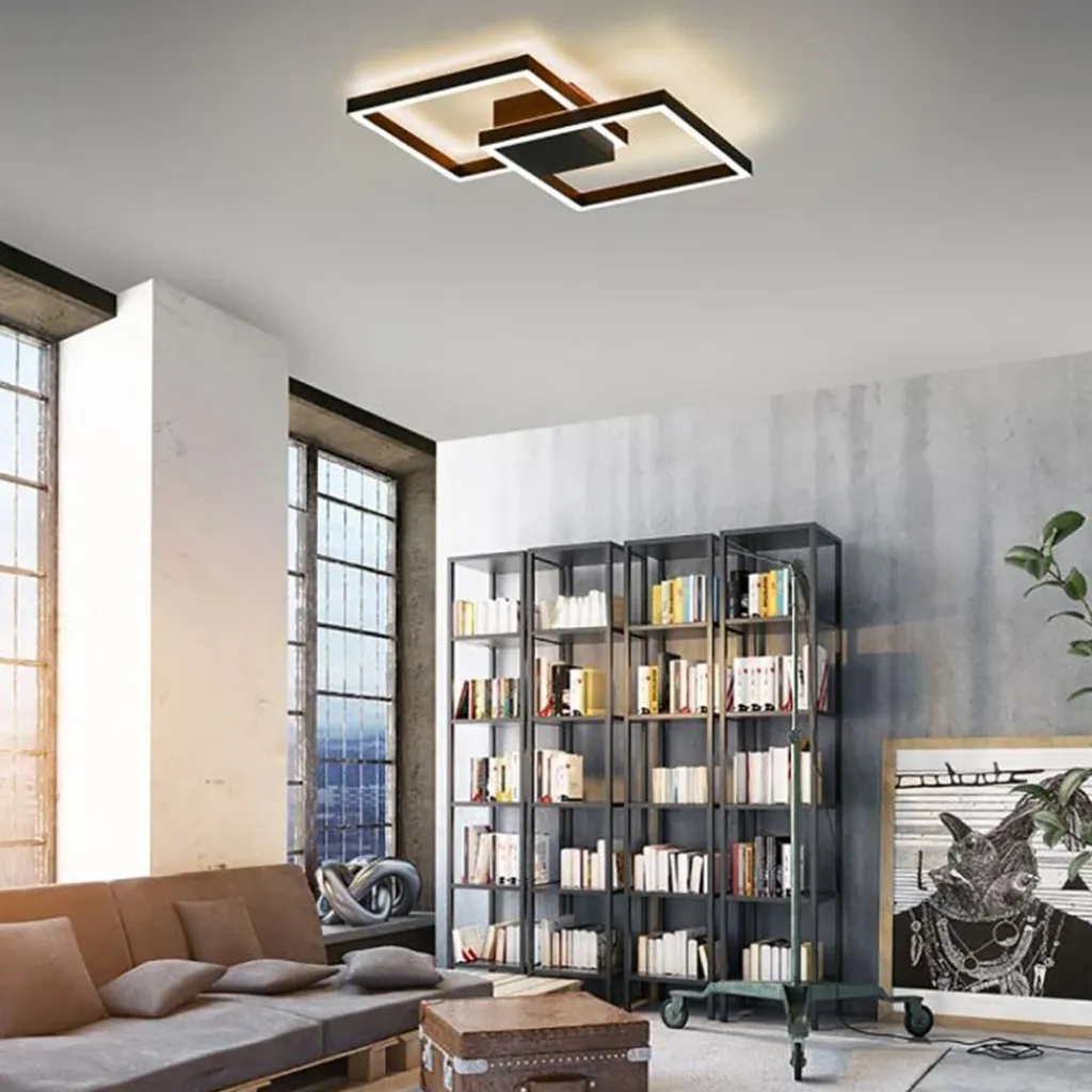 Straluma Plafondlamp Q-Marko smart vierk.zwart rgb/cct> Plafondlampen|Smart lampen