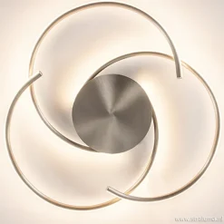 Straluma Plafondlamp Reverso nikkel 3-switchdim></noscript> Plafondlampen|Plafonnières