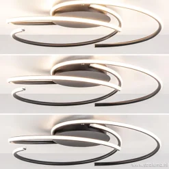 Straluma Plafondlamp Reverso zwart 3-switchdim> Plafondlampen|Plafonnières