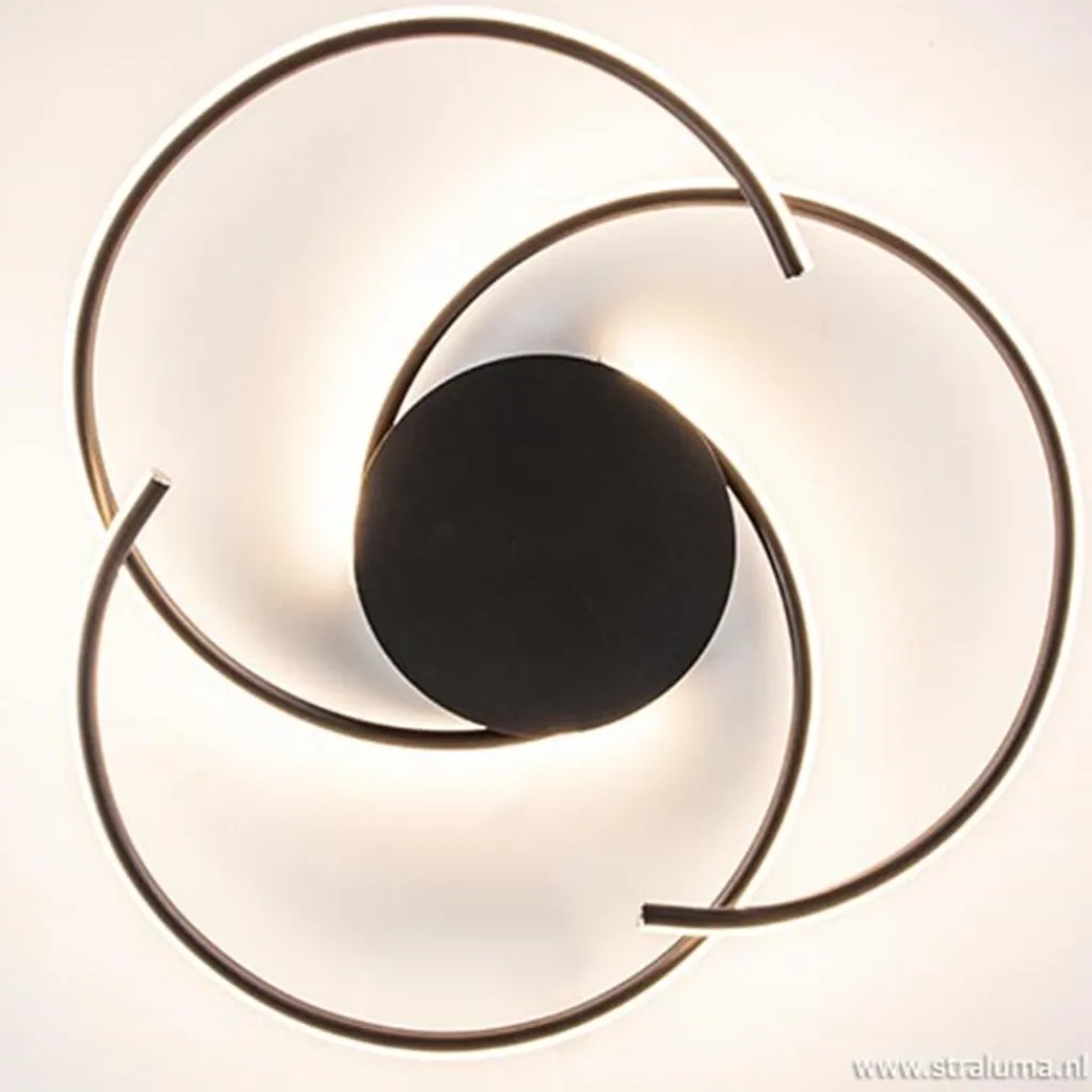 Straluma Plafondlamp Reverso zwart 3-switchdim> Plafondlampen|Plafonnières