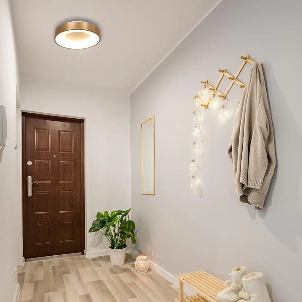 Straluma Plafondlamp Ringlede 30cm matgoud> Plafondlampen|Plafonnières