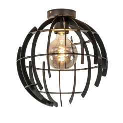 Straluma Plafondlamp Terra 35cm zwart> Industriële Verlichting|Woonkamerlampen