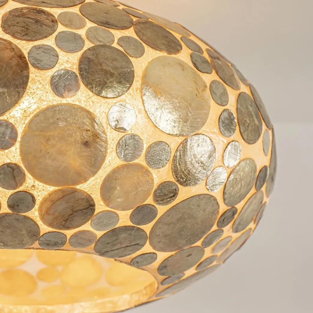 Straluma Plafondlamp Ufo goud schelpen 40cm> Schelpenlampen|Woonkamerlampen