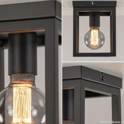 Straluma Plafondlamp vierkant frame klein zwart><noscript><img width=