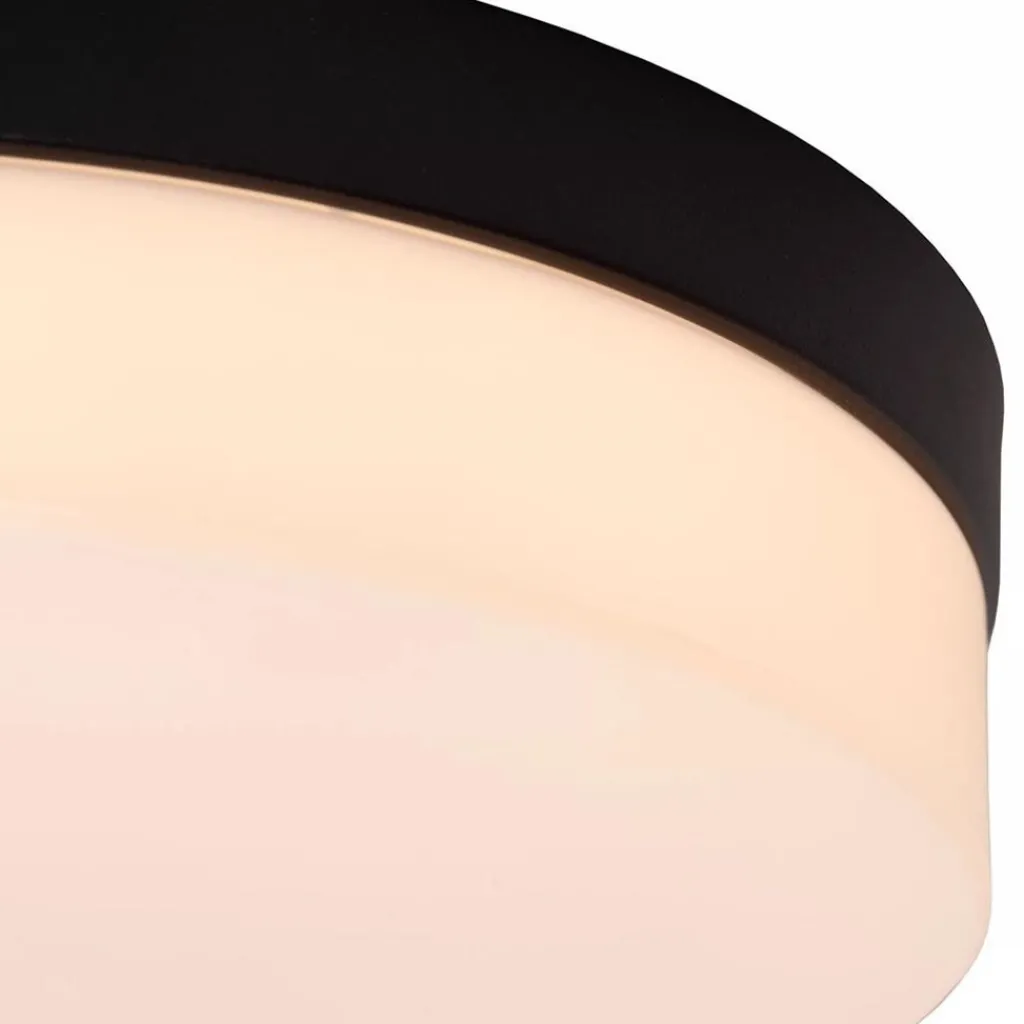 Straluma Plafondlamp zwart IP44 + bewegingssensor> Plafondlampen|Plafonnières